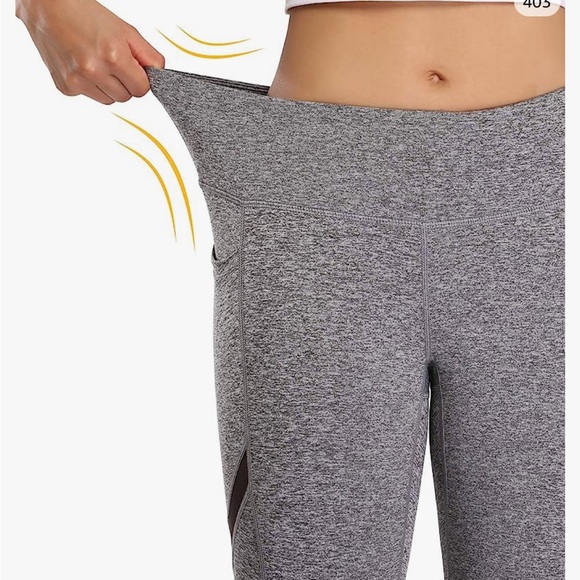 Women’s Yoga Leggings with Side Pocket and Tummy Control-Medium - Picture 3 of 8